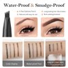 Eyebrow Pencil,Light Brown 4 Point Microblading Eyebrow Pen,Smudge-Proof Liquid Eyebrow Pencil with Micro-Fork Tip Long Lasting Brow Pen To Create Exquisite and Natural Eyebrows By Aaiffey(01#)