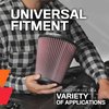 K&N Universal Clamp-On Air Intake Filter: High Performance, Premium, Washable, Replacement Filter: Flange Diameter: 2.5 In, Filter Height: 5.5 In, Flange Length: 2 In, Shape: Round Tapered, RU-4950