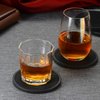 Absorbent Coasters for Drinks with Holder - 6packs, Silicone Coasters with Soft Felt Insert, Black
