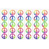 Rainbow Peace Symbol Sign Tattoos, 60's Hippie Party Favors