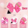 Vodolo Back To School Hair Accessories - Funny Pencil Hair Clips and Cute Bows for Girls, First Day School Gift for Student Uniform Outfits (Pink)