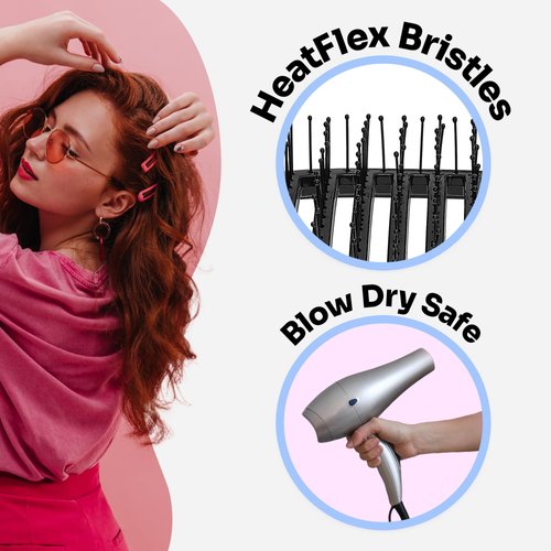 Wet Brush Speed Dry Hair Brush, Seafoam/Coral (Feel Good Ombre) - Vented Design & Soft HeatFlex Bristles Are Blow Dry Safe - Ergonomic Handle Manages Tangles - Pain-Free Hair Accessories