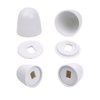 4 Pieces Toilet Bolts Caps, A.I.FORCE Toilet Bolt Covers, Universal Toilet Floor Caps with Extra Washers for Easy Installation, Plastic Round Push-On Toilet Bowl Bolt Caps Covers, 1.44" Height, Almond