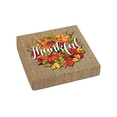 Sugar Free Thankful Autumn Harvest Thanksgiving Gift Box with Assorted Chocolate - made by Diabetic Candy & diabetic friendly chocolates