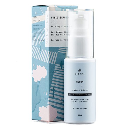 Japanese Hyaluronic Acid Brightening Serum - Face & Skin - Anti Aging Moisturizer - Anti Wrinkle Lift - Collagen Vitamin C & Sakura - Reduce Redness & Sensitivity - Increase Elasticity (1 Fl Oz)