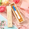 Qunclay Pregnancy Test Keepsake Box, Surprise Pregnancy Announcement Gifts for Grandparents Dad and Husband, Wooden Baby Memory Souvenir Collection Box with Raffia Ribbon Crafts for Boys and Girls