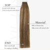 Hyssiet Tape in Hair Extensions Human Hair, 20pcs 50g 20 Inch Tape in Hair Extensions,Balayage Chocolate Brown To Caramel Blonde,Invisible Remy Silky Straight Natural Thick Real Human Hair Extensions