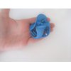 Velvet like blue hair claw clip