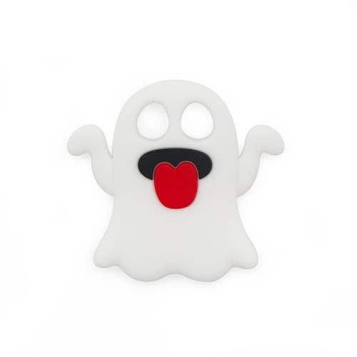 Baby Teething Toys, Silicone Teether for Babies Toddlers, Soothing Teething Pain Relief, Christmas Teether Halloween Toys Gift, BPA-Free(Halloween Ghost)