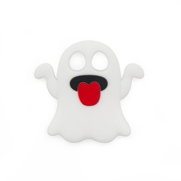 Baby Teething Toys, Silicone Teether for Babies Toddlers, Soothing Teething Pain Relief, Christmas Teether Halloween Toys Gift, BPA-Free(Halloween Ghost)