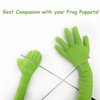 Lacroky Kermit Frog Puppet with Puppets Control Rod & 50 Pcs Kermit The Frog Puppet Stickers, Hand Kermit Puppet Soft Stuffed Plush Toy for Boys & Girls - 24 Inches