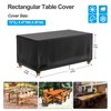 Patio Table Cover 100% Waterproof, 72x47x28 inch Outdoor Table Cover Rectangular, Patio Furniture Cover for Dinning Furniture, Picnic Coffee Tables Chairs and Sofas, Black