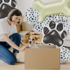 46 Pieces Dog Themed Balloons Include 40 Pieces Dog Paw Print Latex Balloons 3 Pieces Bone Shaped Foil Balloons and 3 Pieces Dog Paw Print Foil Balloons Props for Pets Birthday Party Decorations