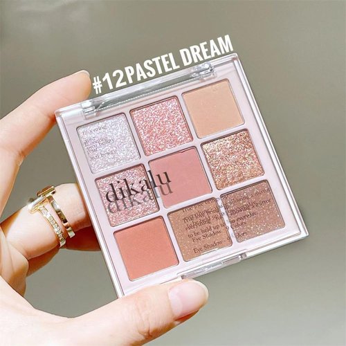 GHFCZOO Rose Gold Dark Brown Colorful neutral Eyeshadow Palette Makeup,9Color Matte Shimmer Natural Smokey Eye Eyeshadow palettes Highly Pigmented Neutral Long Lasting Waterproof (12#)