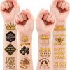 10 Sheets New Years Eve Tattoos Stickers Party Supplies Favors Decorations Happy New Years 2025 Decor Cute Gifts for Kids Men Women