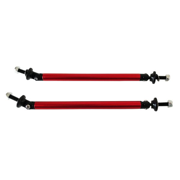 MOTLTECH Splitter Rods,150mm Adjustable Front Bumper Lip Splitter Strut Rod Tie Support Bars,Red 2pcs