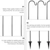 BESPORTBLE Shepherd Hook, Outdoor Garden Hook, 24 Inch 2-Pack, Garden Pole for Bird Feeder Plant Hook Solar Light Hanger Lawn Stakes