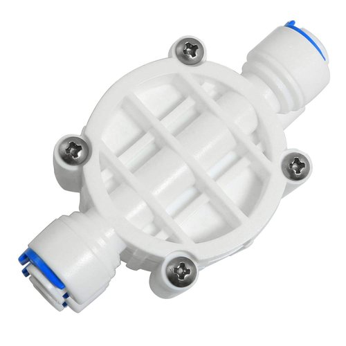 Longdex 1/4" Tube 4 Way Port Auto Shut Off Valve with Push Fittings For RO Reverse Osmosis Water Filter System