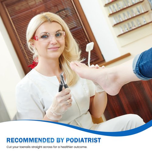 BEZOX Toenail Clippers for Ingrown Toenail Prevention, Straight Blade Podiatrist Nail Clippers for Thick Nails, Ergonomic Finger Nail Clippers for Adults, Seniors, Men and Women - Black