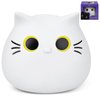 JIZWPOOM Piggy Bank, Cute Cat Piggy Bank Cat Money Saving Box for Kids, Coin Piggy Bank Coin Bank Box Unbreakable Piggy Bank Toy Gifts for Adults Boys Girls Birthday (White, 7 Inch)