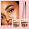 Microblading Eyebrow Pen, 3D Waterproof Microblading Eyebrow Pencil, Brow Pencil with Micro-fork Tip, Long-lasting Natural Makeup Fine Stroke Magic Eyebrow Pencil (Dark Brown) (Dark Brown)