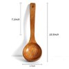 FJNATINH Wooden Ladle. Long Handle Ladle Utensils for Soup.Handmade for Kitchen Cookware (Ladle)