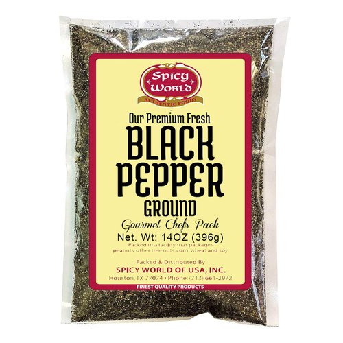 Ground Black Pepper Powder 14 Ounce Bag - Table Grind - by Spicy World