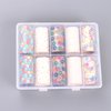 SILPECWEE 10 Rolls Flower Nail Foil Daisy Nail Transfer Foil Holographic Nail Art Foil Iridescent Foil for Nails Fingernail Stickers Nails for Women Manicure Design 3D Nail Art Decoration