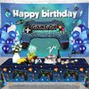 4 Pack Video Game Tablecloth Video Game Birthday Decoration Gaming Birthday Party Supplies 86” x 51” Rectangle Plastic Game party Table Cover for Kids Boys Girls Video Game Party Decorations Favors