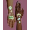 xo, Fetti Disco Glow in Dark + Foil Temporary Tattoos - 82 pc | Groovy Birthday Party Supplies, Boogie Bachelorette Party Favors, Dancing Queen Decorations, Arts and Crafts
