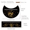 GORGECRAFT 2 Pieces Wooden Tarot Card Stand Black Tarot Card Holder 5" Moon Shape and 10" Rectangle Wood Tarot Cards Altar Stand Display Holder Witch Divination Ceremonial Tools, Moon Phase and Snake