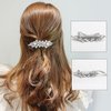 Deoot Hair Barrettes, 4 Pcs Rhinestone Hair Clips for Women - Hair Clip Barrettes with Rhinestones Crystal & Metal Alloy, Flower Hairpins for Women - Hair Accessories for Wedding, Party, Everyday