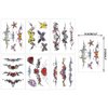 Flowers Butterfly Body Waist Waterproof Fake Temporary Tattoo Stickers Woman