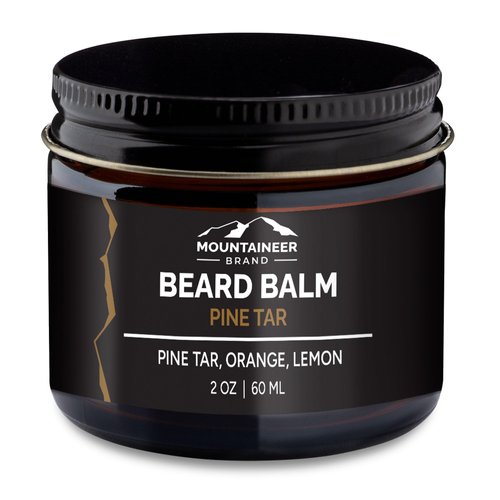 Mountaineer Brand Beard Balm for Men | All Natural Leave-In Conditioner to Moisturize Dry Itchy Skin | Beard Butter Hydrates, Softens and Tames Flyaway Hair | Adds Shine | Pine Tar Scent 2oz