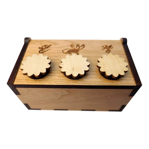 Secret Lock Puzzle Box - The Dragon Box - Each Box with Unique Combination to Open