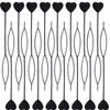 TIHOOD 16 Count Hair Accessory for Loading Beads, Quick Beader Tool for Hair Beading and Styling Kit, Plastic Resin Flexible Hair Braid Ponytail Maker, 16pcs Black