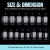 TOMICCA Extra Short Square Nail Tips Soft Gel Matte No File Nails 360Pcs Acrylic Full Cover Press on Nails, Short Square for Nail Extension Manicure 15 Size