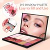 Beaupretty Magnetic Makeup Palette with Mirror, Empty Eyeshadow Palette With 15 Pans for Eyeshadow Lipstick Blush Powder