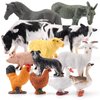 GAICOM Farm Animal Model Playsets 12 PCS Mini Poultry Chicken Duck Geese Action Figure Toys for Boys Girls Kids