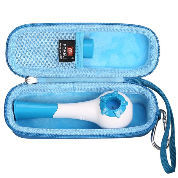 FBLFOBELI EVA Hard Carrying Case Compatible with The Breather/HETARU Natural Breathing Exercise Device, Hand-Held Inspiratory Expiratory Muscle Trainer (Blue, Case Only)