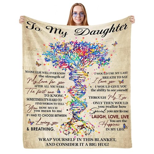 LONQELI Daughter Gifts from Mom, Christmas Birthday Gift for Daughter, to My Daughter Blanket Adult Gifts, Best Daughter Birthday Gifts Ideas as Graduation Wedding Gifts Blanket 60X50