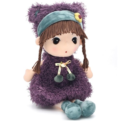 HWD Kawaii 17 inch Stuffed Plush Girl Toy Doll Good Gift for Kids Baby Lover.(Purple)