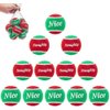 PUPTECK Squeaky Tennis Balls for Dogs - Christmas Dog Rubber Ball Toys 12 Pack, Interactive Dog Training Bounce Toys for Holiday, 2.5 inches