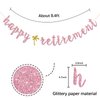 INNORU Happy Retirement Banner - Pink Glitter Welcome Back- Retired AF, Retirement Party Decorations for Women