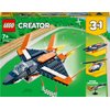 LEGO® Creator 3in1 Supersonic Jet 31126 Building Kit; Build a Jet Plane and Rebuild It into a Helicopter or a Speed Boat Toy