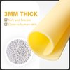 Padieoe 3MM Thick Tattoo Practice Skin, 6pcs 7.8x7.8in Tattoo Fake Skin Blank Double Sides Tattoo Skin Tattoo Practice Sheet Soft Silicone Skin with 2 Tattoo Templates for Tattoo Beginner N201099-S-6K