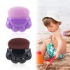 2pcs Sunscreen Applicator for Kids, Sunblock Buddy Brush Sun Lotion Applicator Portable Travel Foundation Sun Cream Brush Set with Protective Case for Children Body Makeup (Purple, Brown)