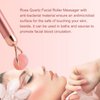 2-IN-1 Electric Jade Roller Massager Facial Roller & Face Massager, Rose Quartz