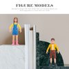 Kisangel 1 Set Character Model Standing People Figures People Scale Models Architectural People Figures People Figurines Scale People Hand Painted Figures Miniatures Pretend PVC Girl Child