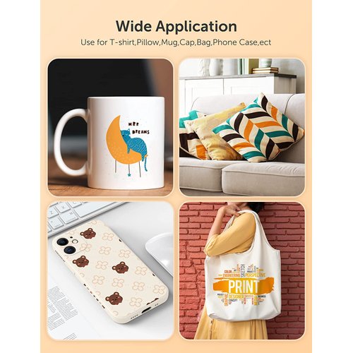 Hiipoo 500ML Sublimation Ink Refill for ET2400 ET-2720 ET-2760 ET-2800 ET-2803 ET-2850 ET-4800 ET-15000 ET-3760 Inkjet Printer Heat Press Transfer on Mugs T-Shirts Pillows (Upgrade Version)